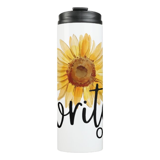 Garrafa Térmica Escrever em (com girassol) (Frente)