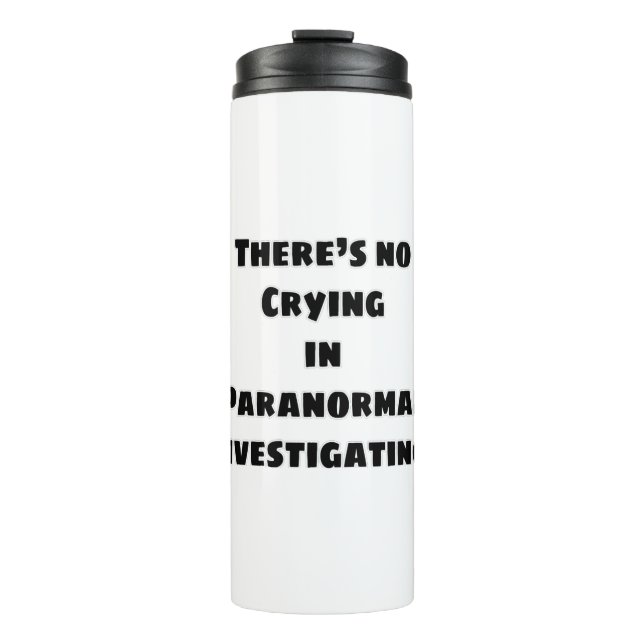Garrafa Térmica escuro, humor, dia paranormal nacional, fantasma,  (Frente)