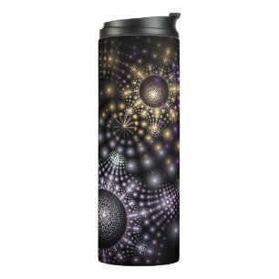 Garrafa Térmica Esfera Fractal Art Mandala Universo