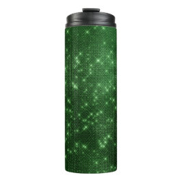 Garrafa Térmica Esmeralda Verde Diamante Lantejoulas