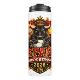 Garrafa Térmica Espanha ¡Vamos Espanha! 2026 Fã de Futebol