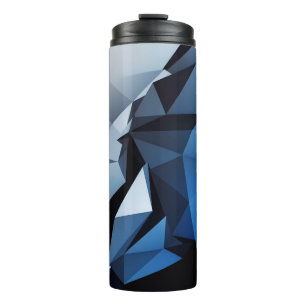 Garrafa Térmica Espelhamento Triangular Azul