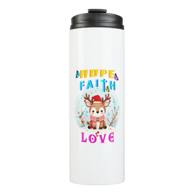 Garrafa Térmica Esperança Fé Amor (Frente)