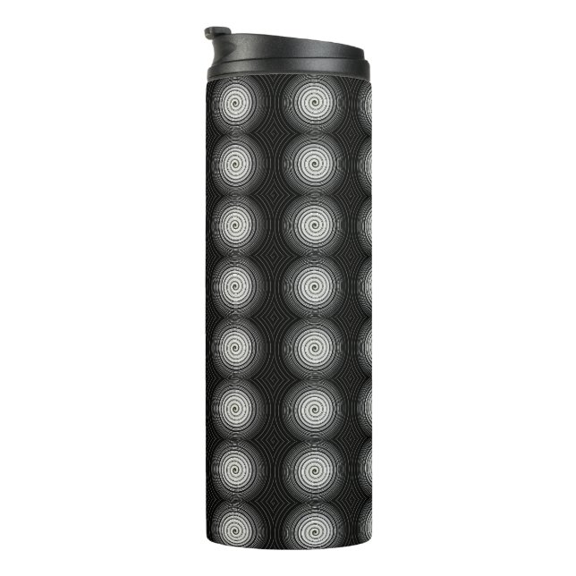 Garrafa Térmica Espiral Preto E Branco (Rotação à direita)