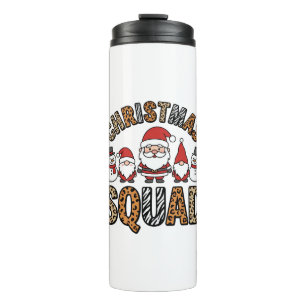 Garrafa Térmica Esquadrão de Natal Papai Noel Boneco de Neve Estam