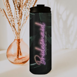 Garrafa Térmica Esquadrão de Noivas | Palhetas tropicais Bachelore