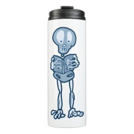 Garrafa Térmica Esqueleto Literário Ethan Entratado com Livro