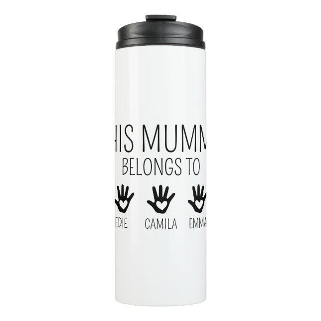 Garrafa Térmica Esta Mamãe Pertence, Mamãe Personalizada, Personal (Frente)