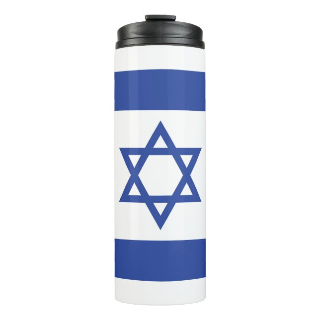 Garrafa Térmica Estado de Israel Bandeira, Estrela do Judaísmo Dav (Frente)