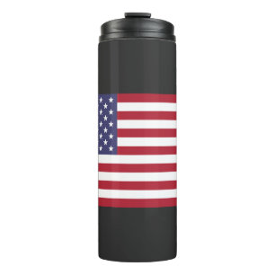 Garrafa Térmica Estados Unidos da América bandeira vermelha branc
