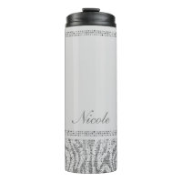 Estampa de leopardo onça com lantejoulas prateadas