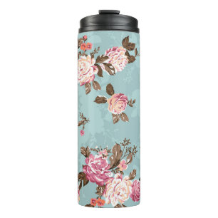 Garrafa Térmica estampagem em forma de flor, design, ilustração, a