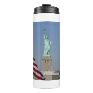Garrafa Térmica Estátua da Liberdade e Bandeira Americana Patrióti