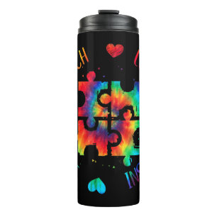 Garrafa Térmica Este Design De Consciência Autismo Possui Um Coraç
