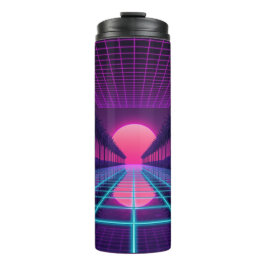 Garrafa Térmica Estética de Copos Térmicos Neon Synthwave