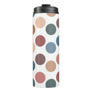 Garrafa Térmica Estética Retro com Manchas de Cores Suaves