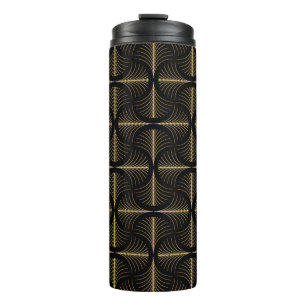 Garrafa Térmica Estilo de Deco de Arte Elegante com padrão de rep