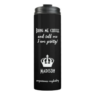Garrafa Térmica Estilo de Nome Personalizado do Café Engraçado