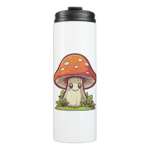 Garrafa Térmica Estilo kawaii fofo, procura de cogumelos