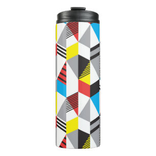 Garrafa Térmica Estilo Retro Bauhaus: Abstrato sem costura
