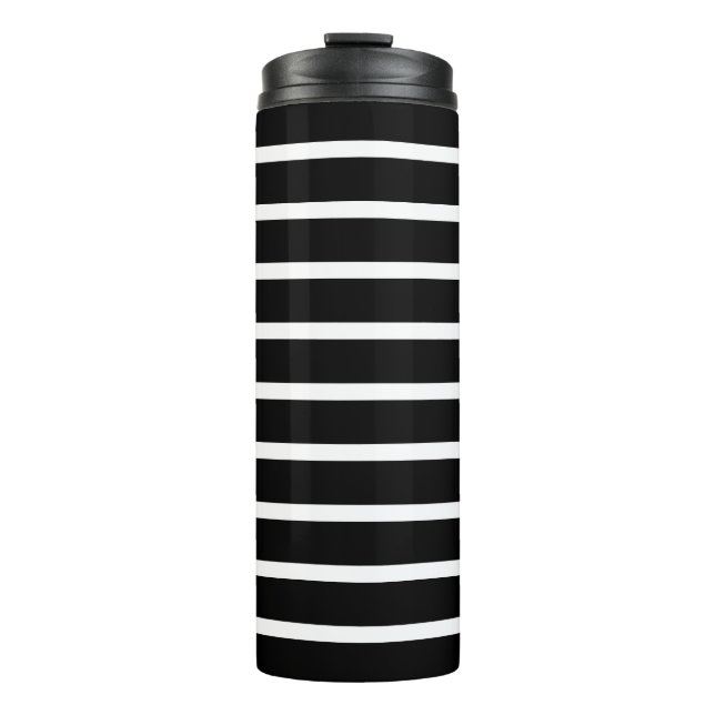 Garrafa Térmica Estirpe Negra e Branca Moderna (Frente)