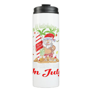 Garrafa Térmica Estou assistindo vocês Papais noeis no Natal no T