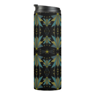 Garrafa Térmica Estrelas de fada Tumbler Viagem térmico preto