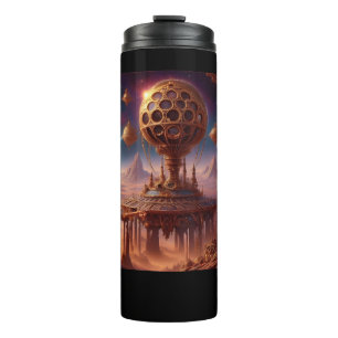 Garrafa Térmica Estrutura Esférica Incomum Num Planeta Desolado