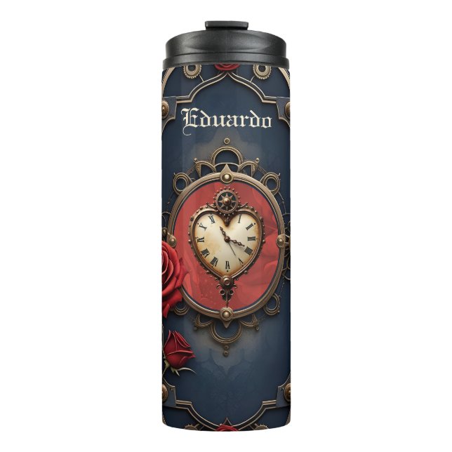 Garrafa Térmica Eternal Elegance – Clockwork Heart (Frente)