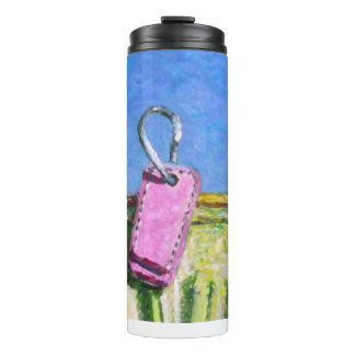 Garrafa Térmica Etiqueta Rosa