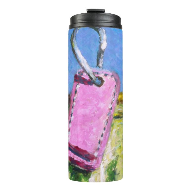 Garrafa Térmica Etiqueta Rosa (Frente)
