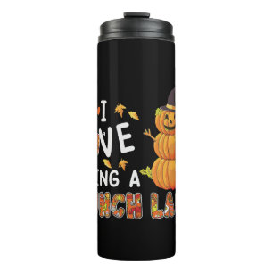 Garrafa Térmica Eu Adoro Ser Almoçadora Lady Halloween Pumpkin Cos