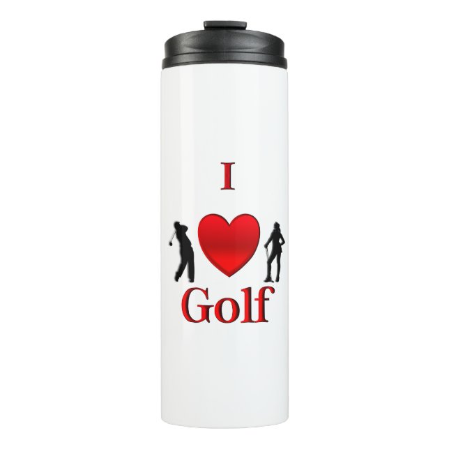 Garrafa Térmica Eu Amo Esporte de Golfe (Frente)