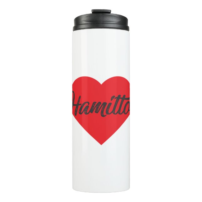 Garrafa Térmica Eu Amo Hamilton - Bermudas (Frente)