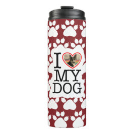 Garrafa Térmica Eu Amo Meu Cachorro Personalizado