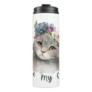 Garrafa Térmica Eu amo meus gatos 