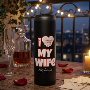 Garrafa Térmica Eu Amo Minha Esposa Personalizado – Adicionar Nome