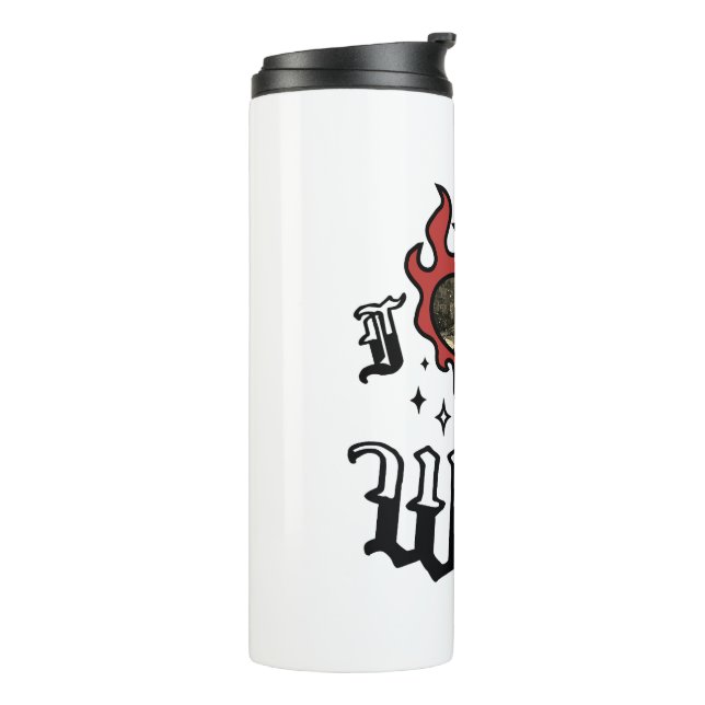 Garrafa Térmica Eu Amo Minha Esposa - Vermelho - DingusDesign  (Giro à esquerda)
