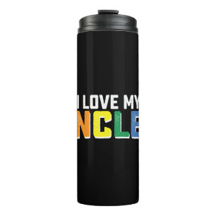 Garrafa Térmica Eu Amo Minha Família Lésbica Gay do Orgulho dos Ti