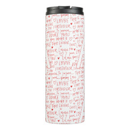 Garrafa Térmica Eu Amo Um Você — Inicial Personalizada “A” Românti