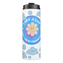 Garrafa Térmica Eu Choro Muito Mas Sou Tão Produtivo Termo Tumbler
