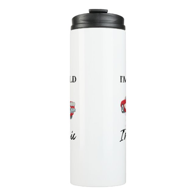 Garrafa Térmica Eu Não Sou Velho, Eu Sou Uma Camiseta Clássica, Ca (Frente)