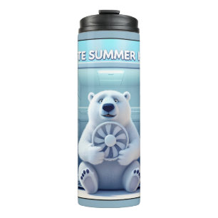 Garrafa Térmica Eu Odeio o Calor do Verão - Urso Polar Fofo na Gel