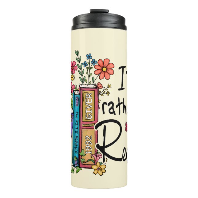 Garrafa Térmica Eu Preferencialmente Lendo (Frente)