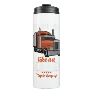 Garrafa Térmica Eu sei que dirijo como um Velho Tente Continuar