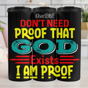Garrafa Térmica Eu Sou Prova de que Deus Existe