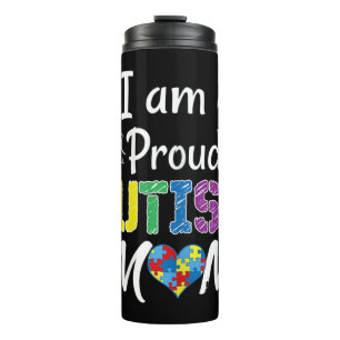 Garrafa Térmica Eu Sou Um Autismo Orgulhoso, Camisa Mãe. ideia de