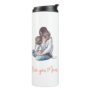 Garrafa Térmica "Eu te amo mãe!" Mãe e Filho