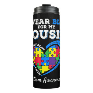 Garrafa Térmica Eu Visto Azul Para A Consciência Autismo A Matar 