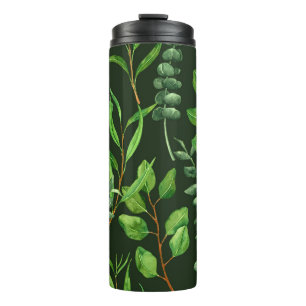 Garrafa Térmica Eucalipto em verde escuro